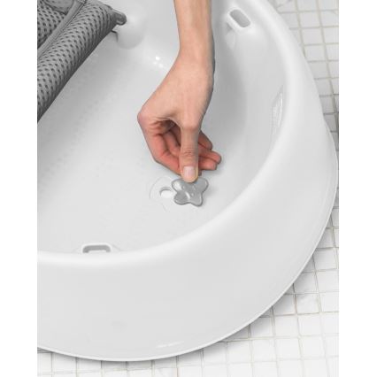 Skip Hop - Vaschetta per bambini con cuscino ergonomico MOBY 3 bianco