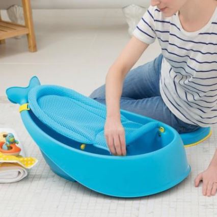 Skip Hop - Vaschetta per bambini con cuscino ergonomico MOBY 3 blu