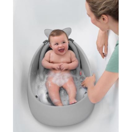 Skip Hop - Vaschetta per bambini con cuscino ergonomico MOBY 3 grigio