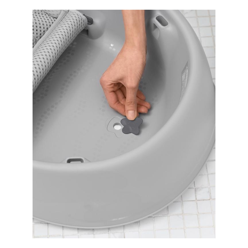 Skip Hop - Vaschetta per bambini con cuscino ergonomico MOBY 3 grigio