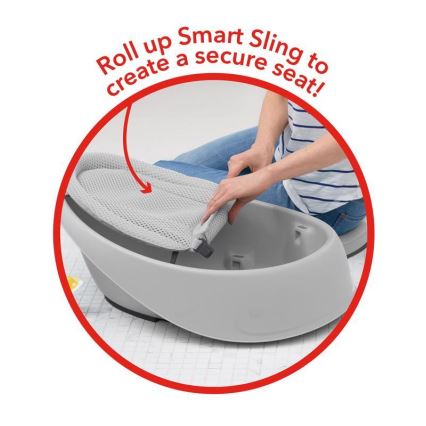 Skip Hop - Vaschetta per bambini con cuscino ergonomico MOBY 3 grigio