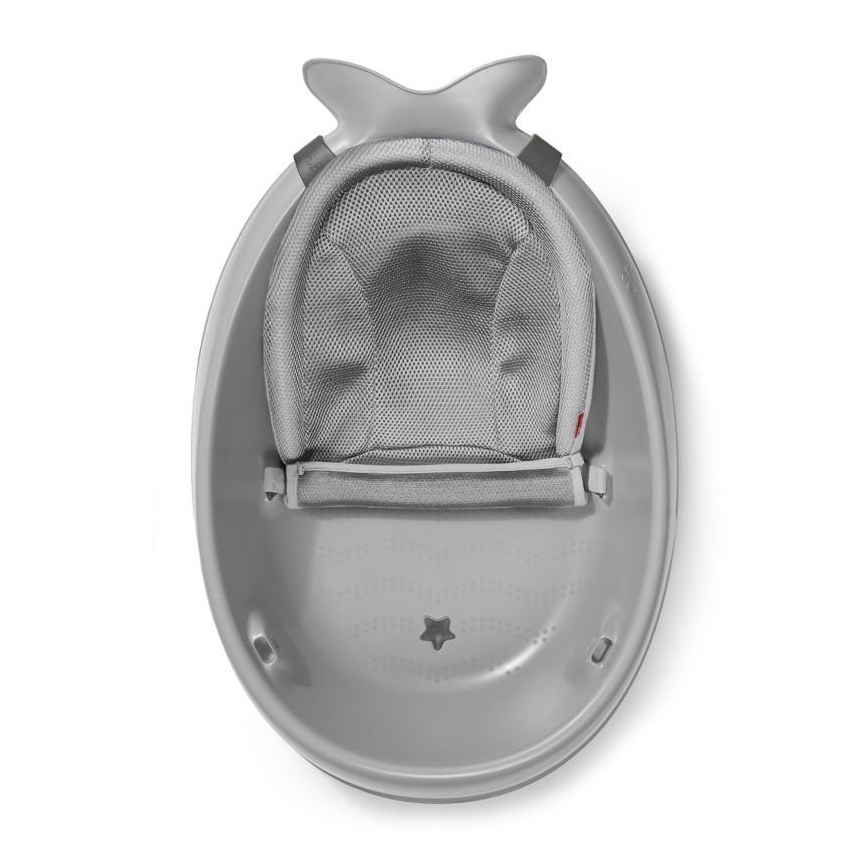 Skip Hop - Vaschetta per bambini con cuscino ergonomico MOBY 3 grigio