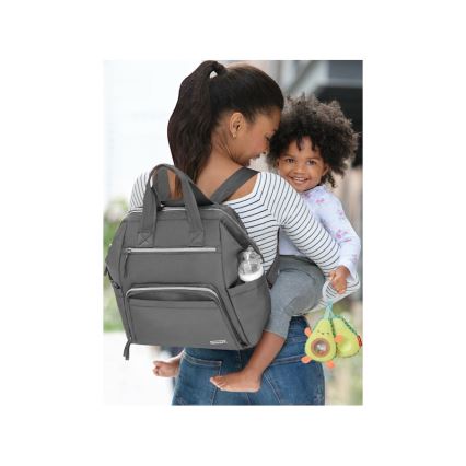 Skip Hop - Wickelrucksack für Kinderwagen MAINFRAME Charcoal