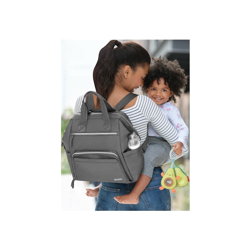 Skip Hop - Wickelrucksack für Kinderwagen MAINFRAME Charcoal