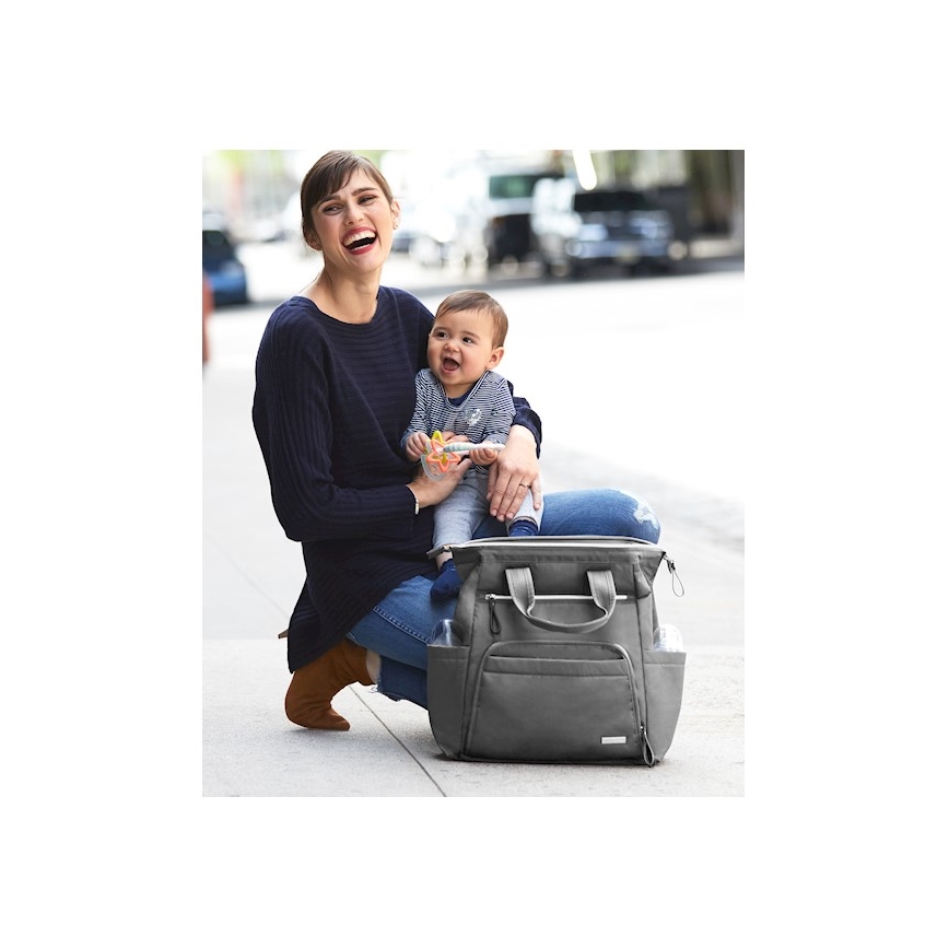 Skip Hop - Wickelrucksack für Kinderwagen MAINFRAME Charcoal