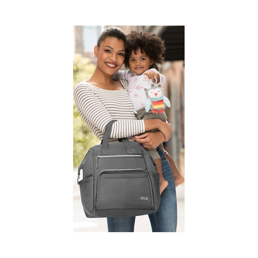 Skip Hop - Wickelrucksack für Kinderwagen MAINFRAME Charcoal