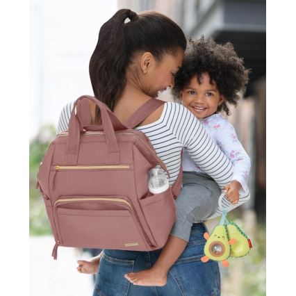 Skip Hop - Wickelrucksack für Kinderwagen MAINFRAME Dusty rose