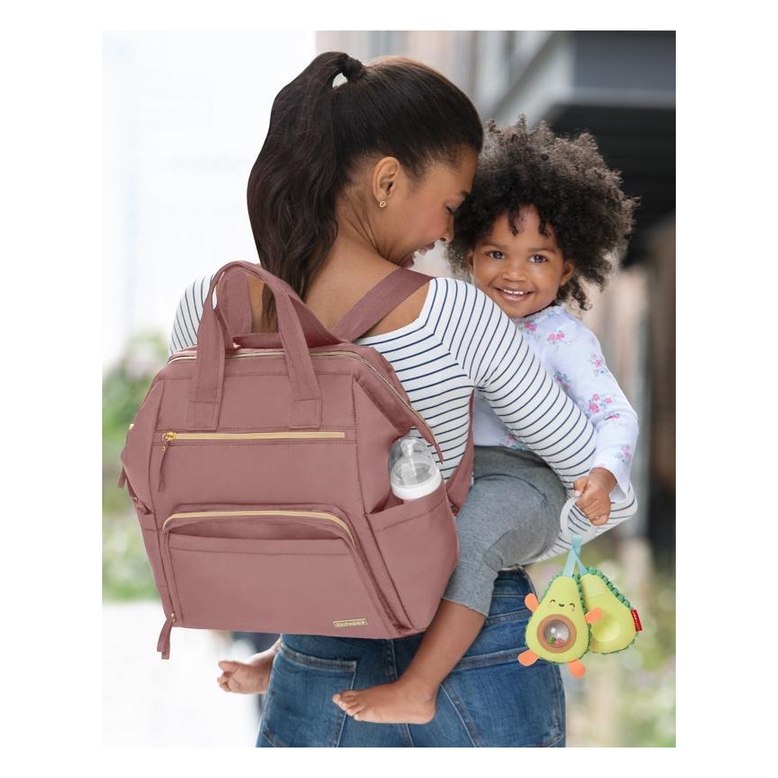 Skip Hop - Wickelrucksack für Kinderwagen MAINFRAME Dusty rose