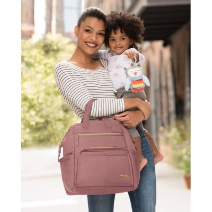 Skip Hop - Wickelrucksack für Kinderwagen MAINFRAME Dusty rose