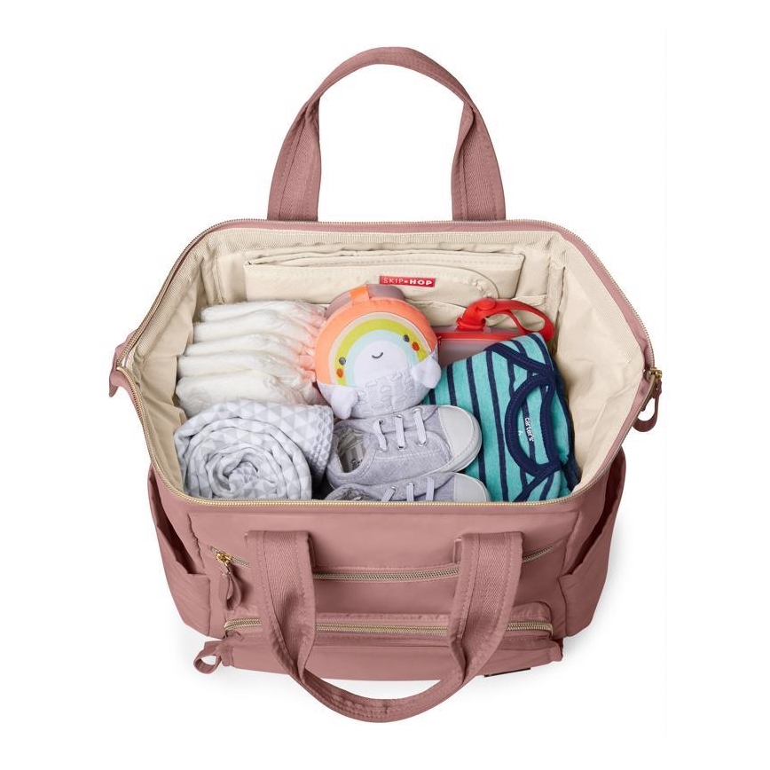 Skip Hop - Wickelrucksack für Kinderwagen MAINFRAME Dusty rose