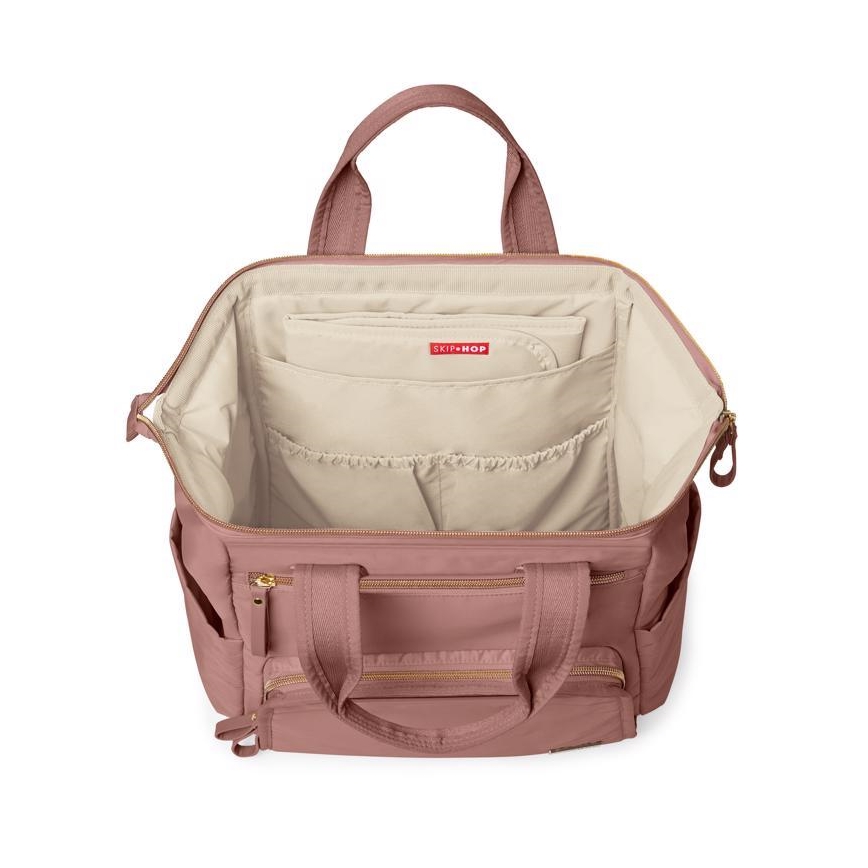 Skip Hop - Wickelrucksack für Kinderwagen MAINFRAME Dusty rose