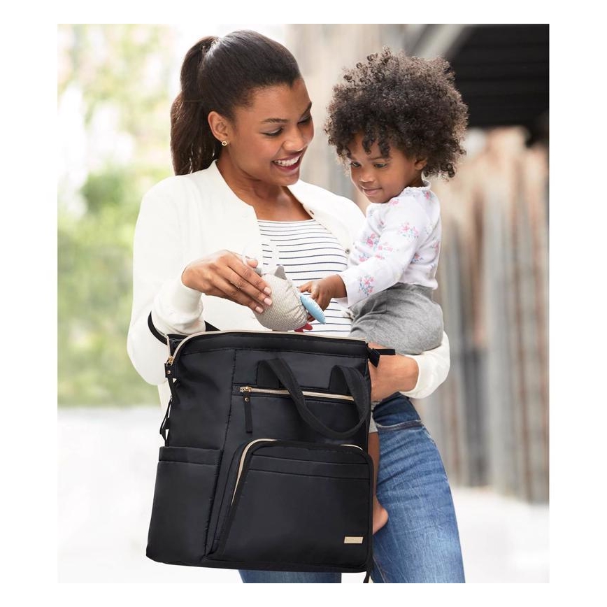 Skip Hop - Wickelrucksack für Kinderwagen MAINFRAME schwarz