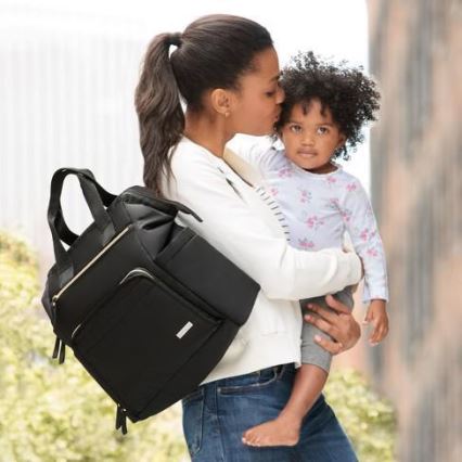 Skip Hop - Wickelrucksack für Kinderwagen MAINFRAME schwarz