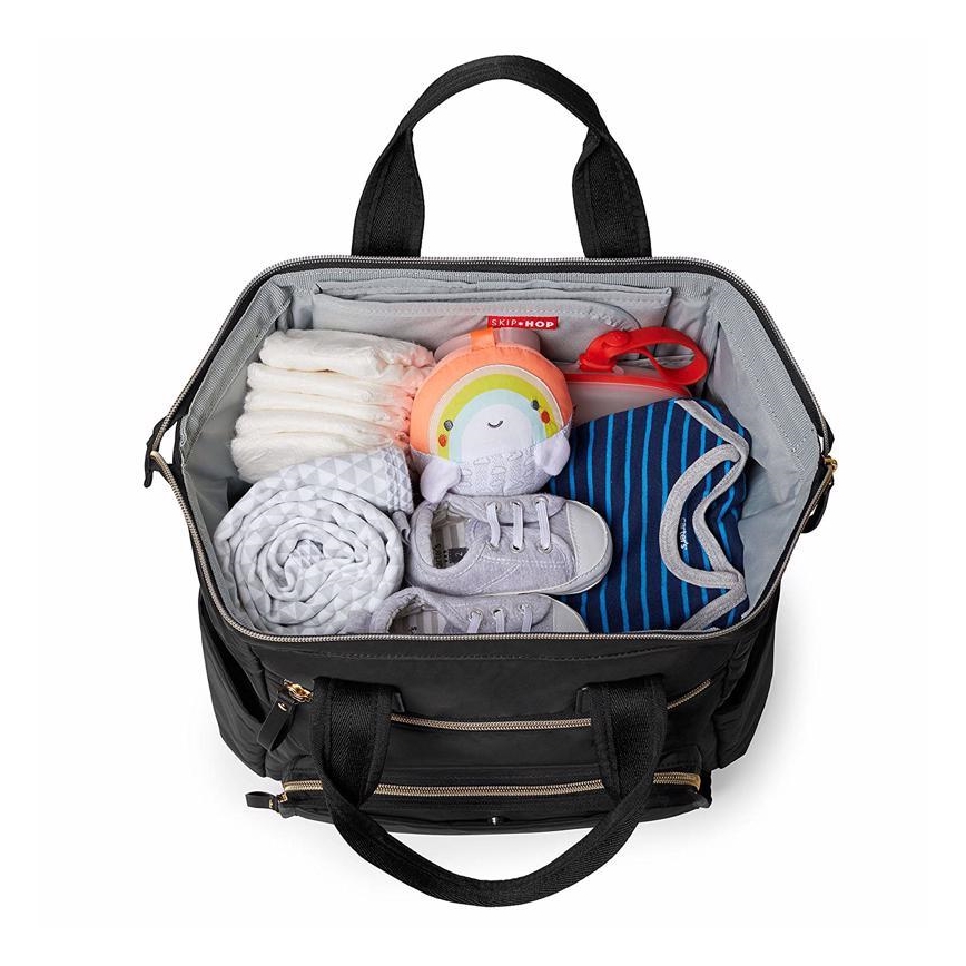 Skip Hop - Wickelrucksack für Kinderwagen MAINFRAME schwarz