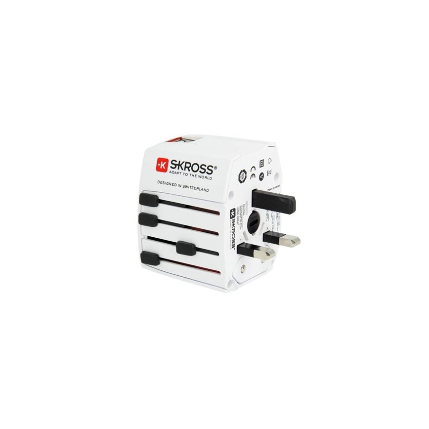 Adaptateur de voyage MUV — alimentation secteur avec ports USB‑A et USB‑C, 15 W