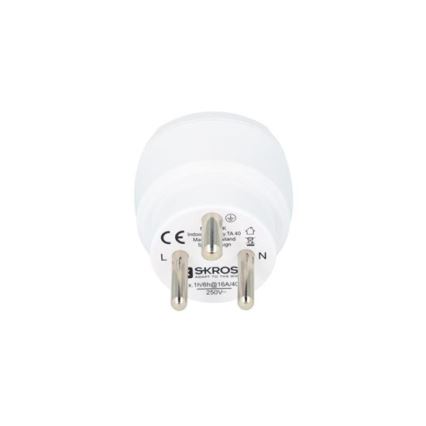 Adaptateur de voyage pour le Danemark (type K)
