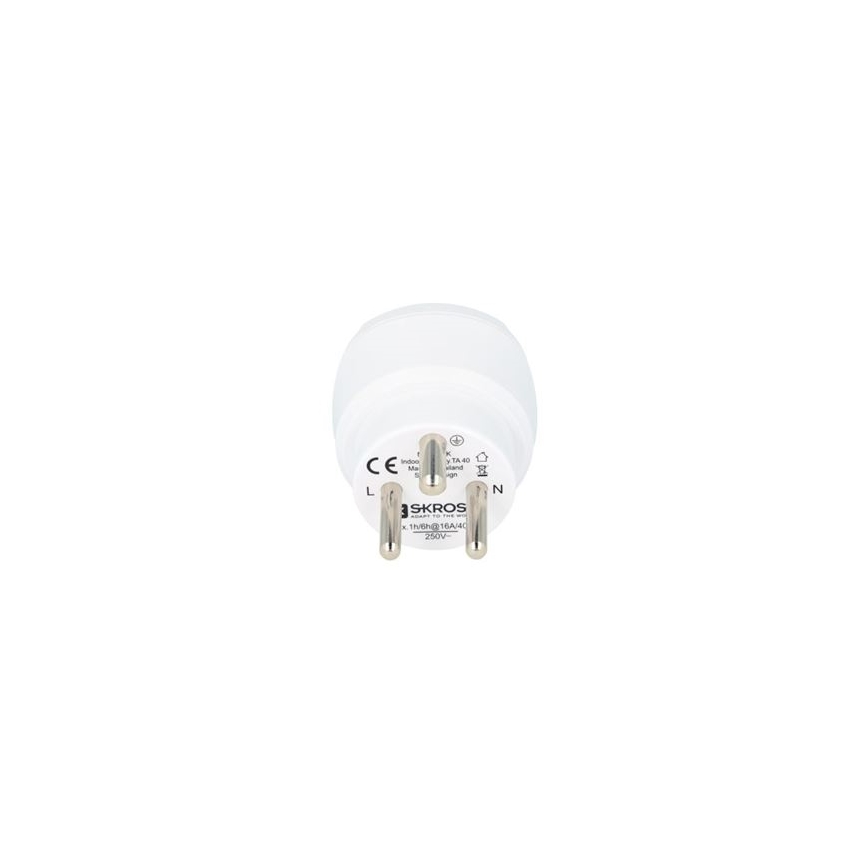 Adaptateur de voyage pour le Danemark (type K)