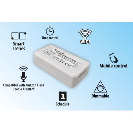Smart controller per strisce LED unicolor 5-24V Wi-Fi Tuya