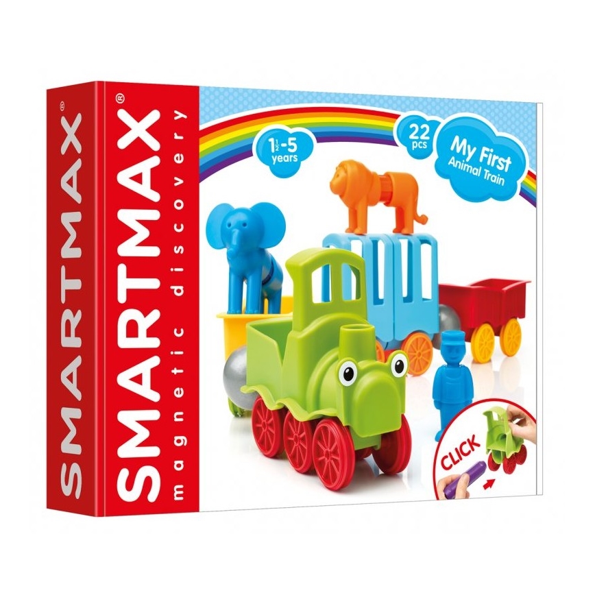 Smartmax - Kit de construction magnétique Mon premier train 22 pcs