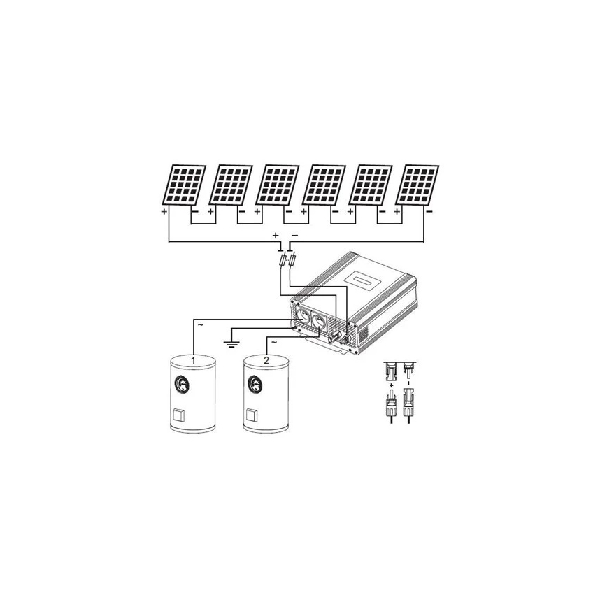 Solar-Wechselrichter zur Warmwasserbereitung ECO Solar Boost Evo MPPT-4000 4 kW PRO