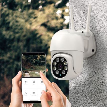 Intelligente Außenkamera mit 2K (3 MP) Sensor, IP65, Wi‑Fi und Tuya-Kompatibilität