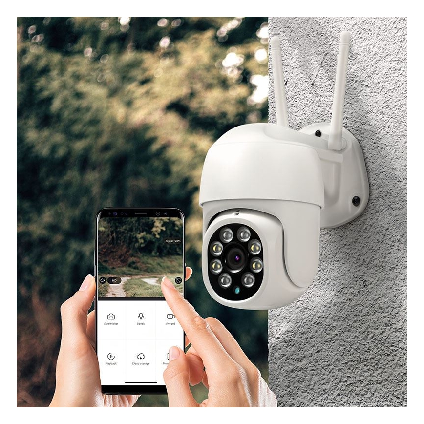 Intelligente Außenkamera mit 2K (3 MP) Sensor, IP65, Wi‑Fi und Tuya-Kompatibilität