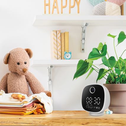 Smart-Kamera mit alarm clock, thermometer und LED-Leuchte 1296p 3Mpx 5V Wi-Fi Tuya IP65