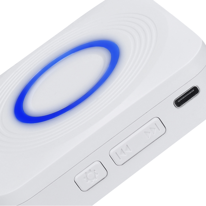 Kabellose batteriebetriebene Türklingel 3xAAA IP56 weiß