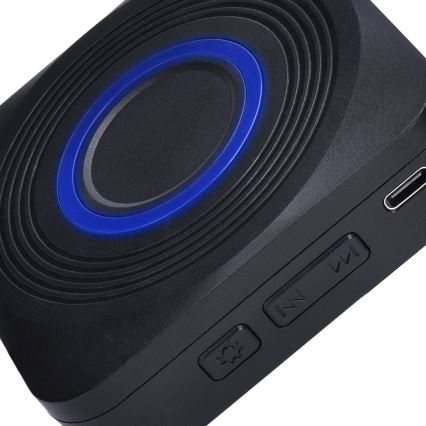 Campanello wireless a batteria 3xAAA IP56 nero