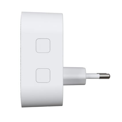 Sonnette sans fil à brancher 230V + 2x bouton 2xCR2032 IP44 blanc