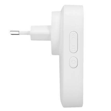 Kabellose Steckdosen-Türklingel 230V/1xCR2032 IP56 weiß