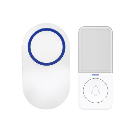 Sonnette sans fil à brancher 230V/1xCR2032 IP56 blanc