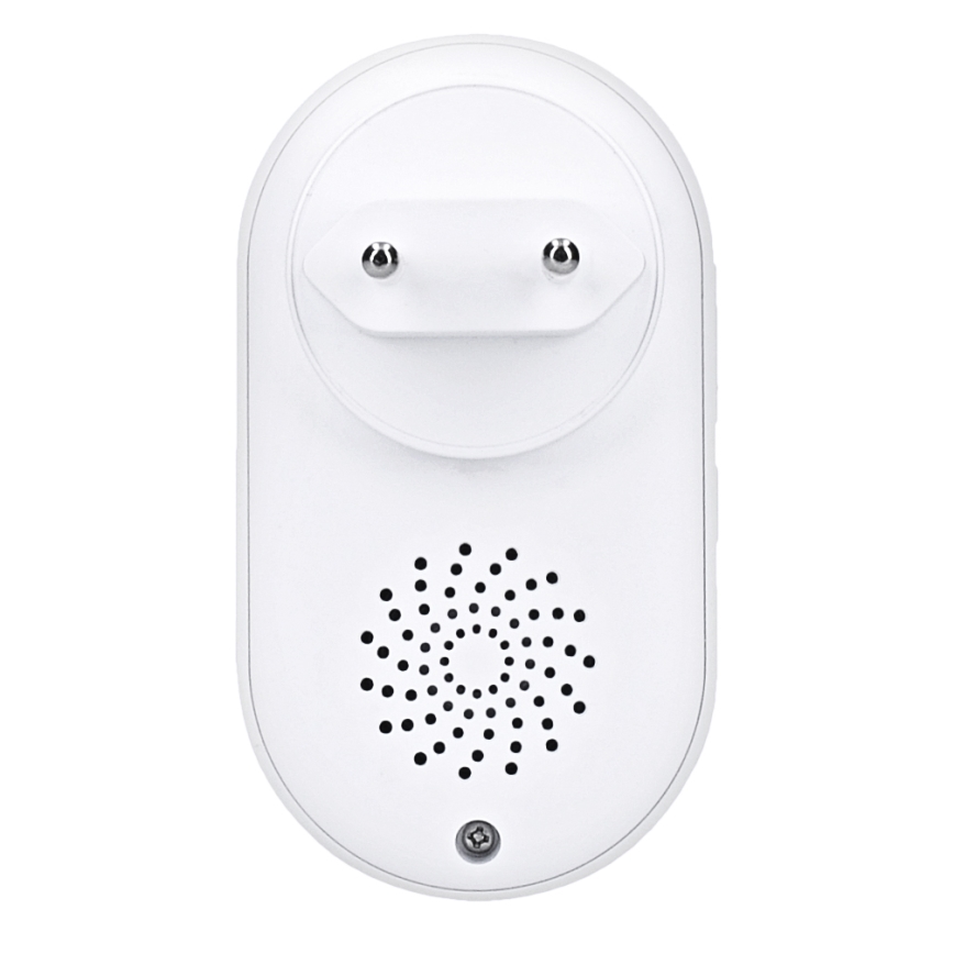 Sonnette sans fil à brancher 230V/1xCR2032 IP56 blanc