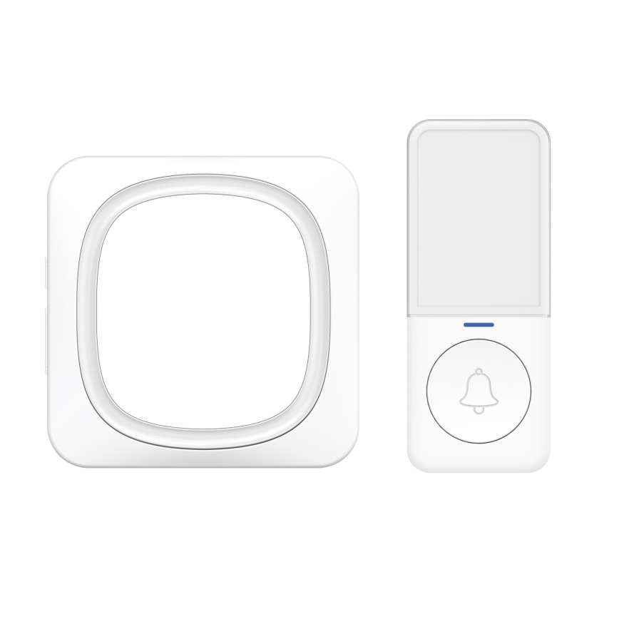 Campanello wireless con illuminazione a LED 230V IP56 bianco