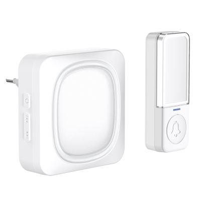 Campanello wireless con illuminazione a LED 230V IP56 bianco