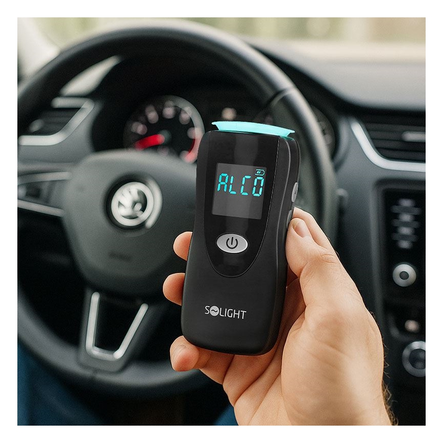 Tester alcolico professionale senza contatto Fuel Cell, 0,0 - 5,0‰ BAC, sensibilità 0,08‰, alimentazione 3xAA