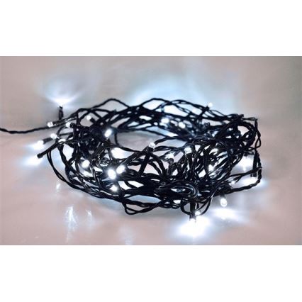 Guirlande lumineuse LED extérieure 100 LED, 8 fonctions, 13 m, IP44, blanc froid