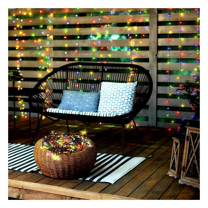 Guirlande de Noël extérieure 200xLED/8 fonctions IP44 25m multicolore