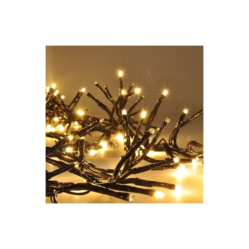 Guirlande de noël 576xLED/8 fonctions 8m IP44 blanc chaud + Télécommande