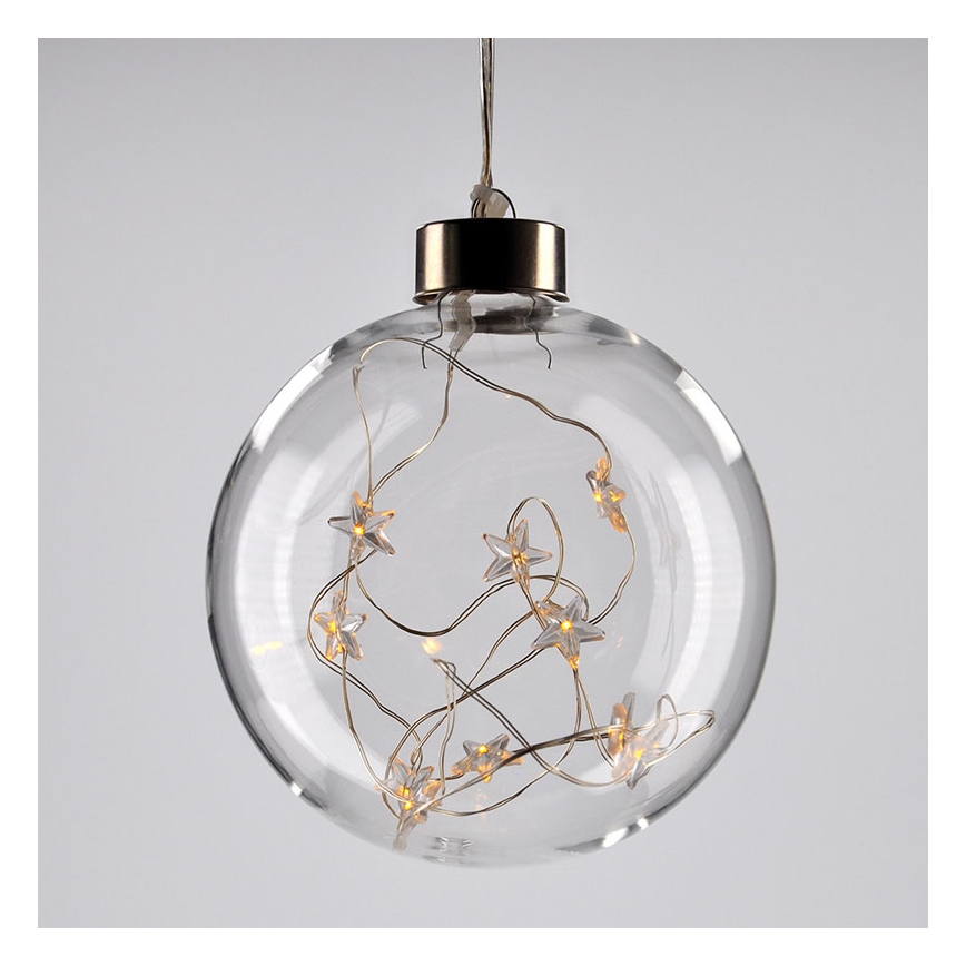 Sfera LED natalizia 10xLED/2xAA