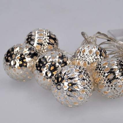 Catena di Natale LED 10xLED 1m bianco freddo
