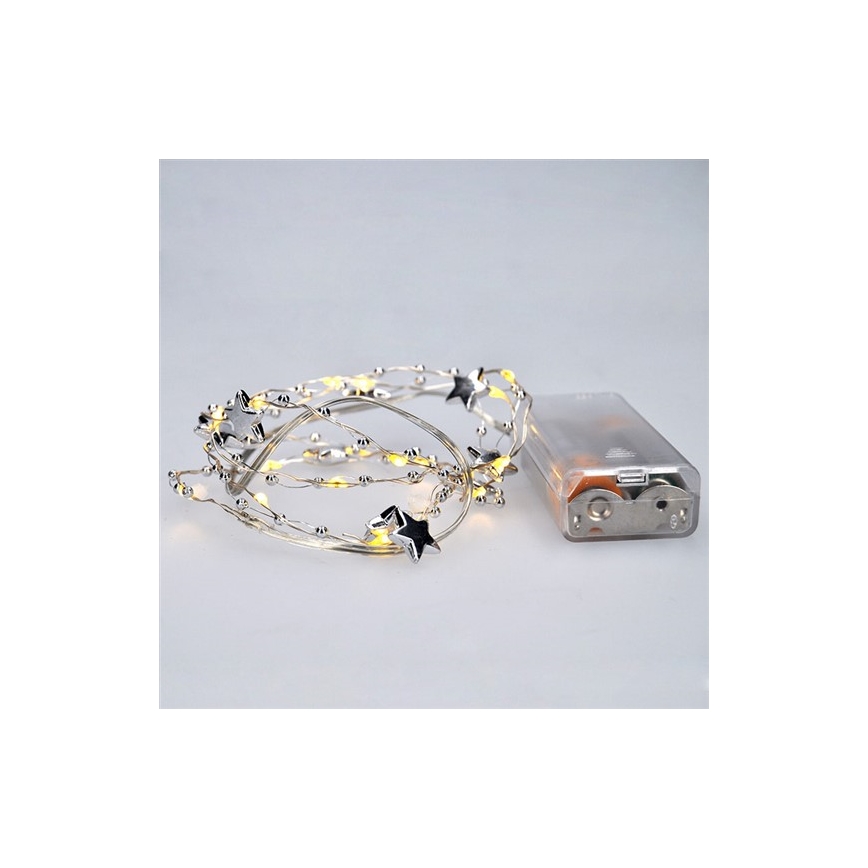 Catena natalizia LED 1 m 20xLED/2xAA