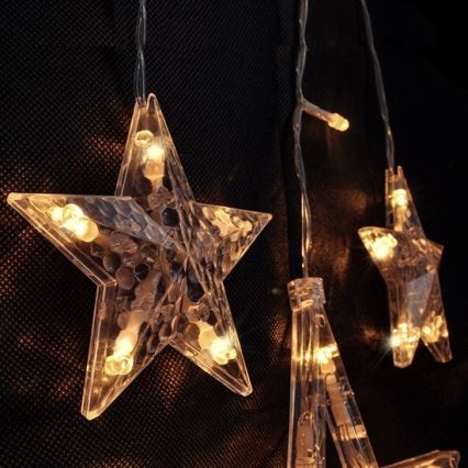 Guirlande de Noël LED étoiles 77xLED/3xAA