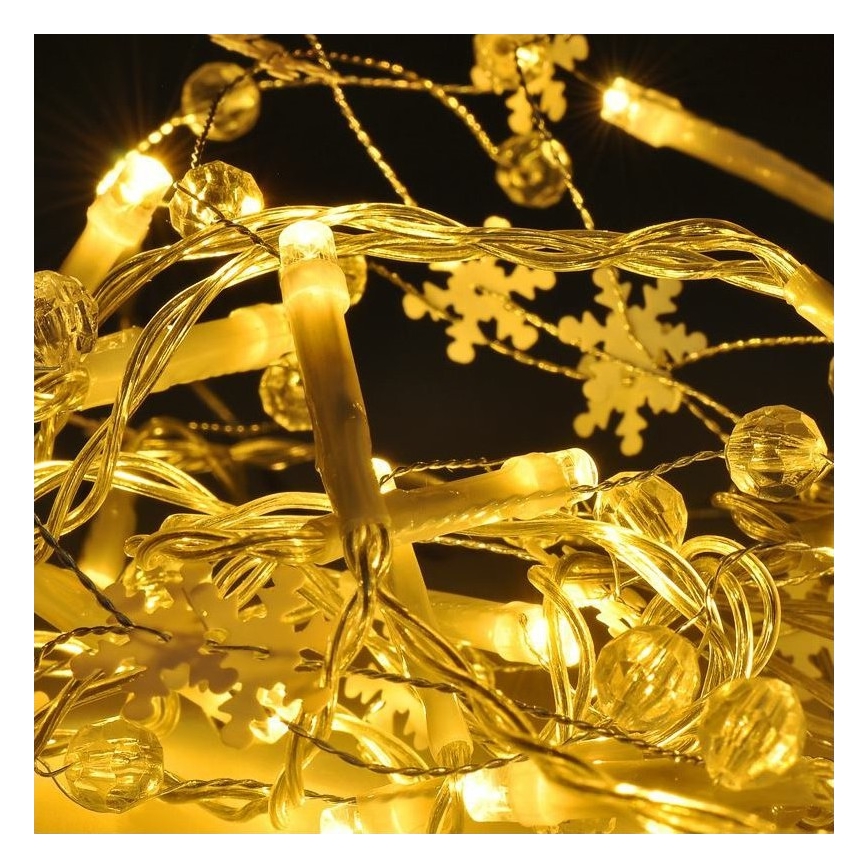 LED Weihnachtskette 20xLED/2xAA 2m warmweiß