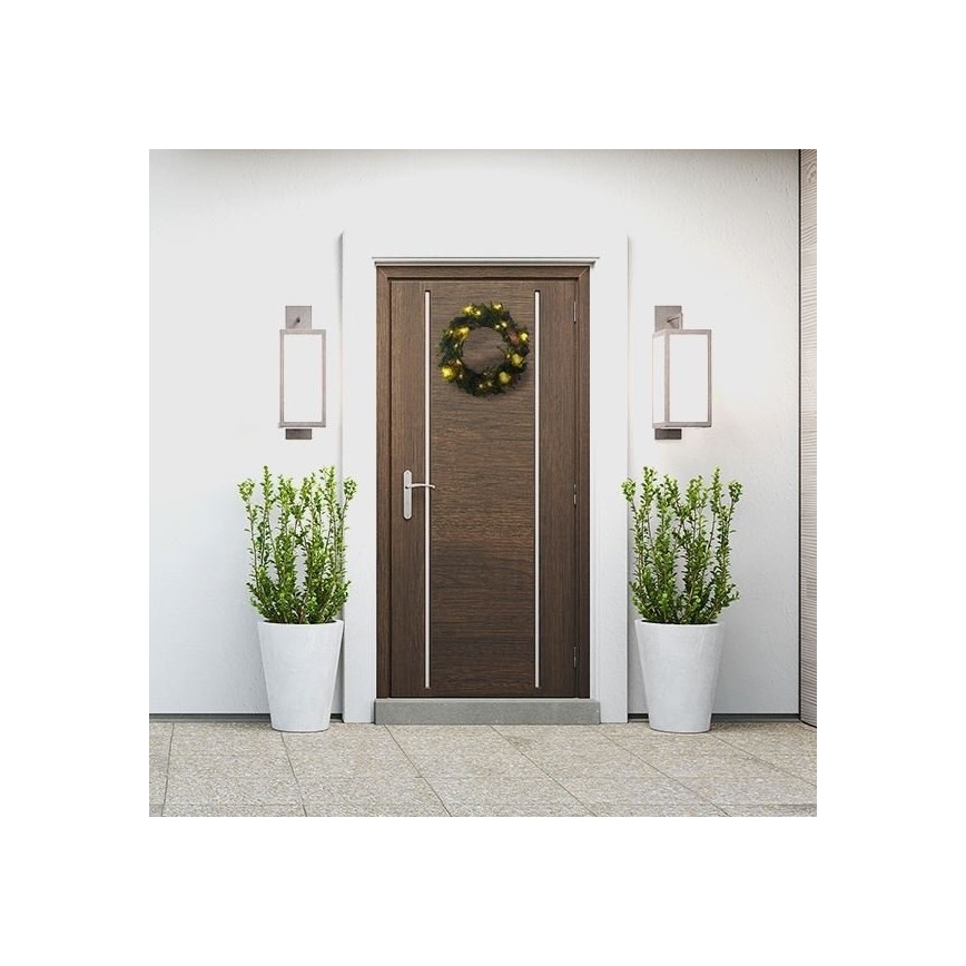 Couronne de noël d'extérieur 15xLED/3xAA IP44