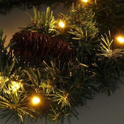 Couronne de noël d'extérieur 15xLED/3xAA IP44