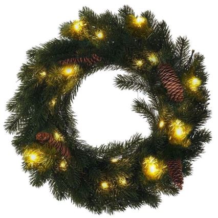 Couronne de Noël LED d'extérieur 15xLED/3xAA IP44
