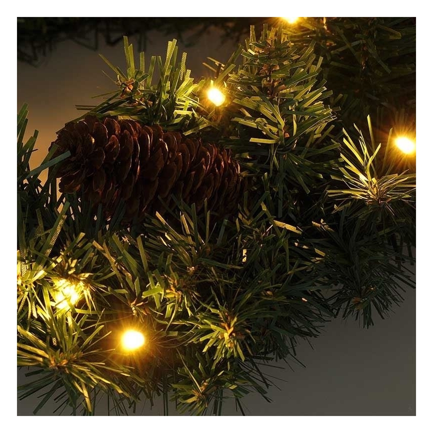 LED Außen-Weihnachtskranz 15xLED/3xAA IP44