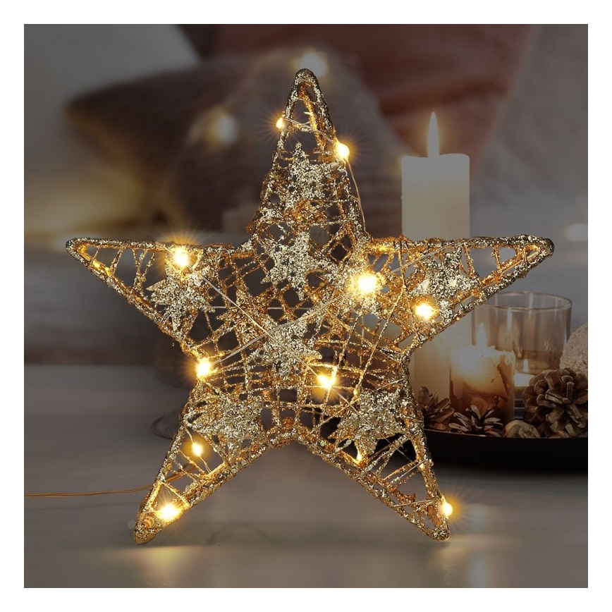 Decorazione natalizia LED 14xLED/2xAA stella