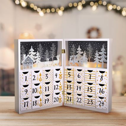 Calendario dell'Avvento a LED LED/2xAAA